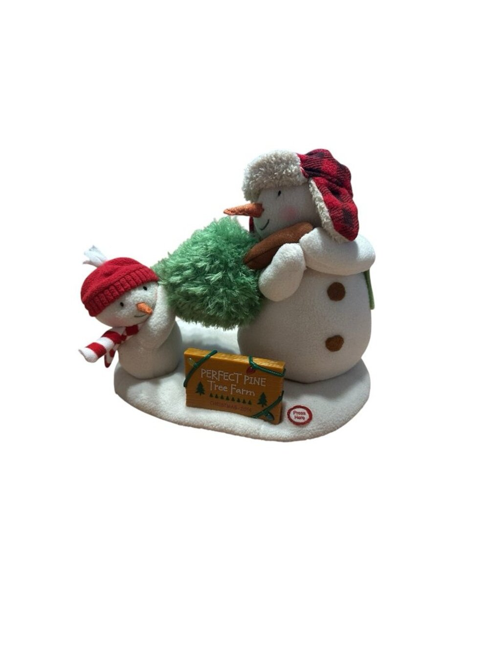 Hallmark 2014 Jingle Pals “The Perfect Pine Tree Farm “Plush Animated Snowmen